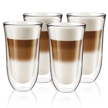 ZESTAW SZKLANKI TERMICZNE 250ML DO KAWY LATTE 4szt