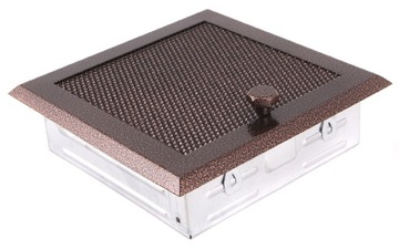 Kratka kominkowa went 16x16cm żaluzja stara miedź
