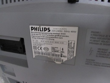 Philips 14-дюймовый ЭЛТ-телевизор с VHS TV VCR Комбинированный игровой видеомагнитофон в стиле ретро