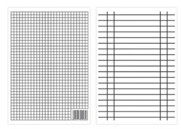 Liniuszek dwustronny kratka/linia A5 ryga