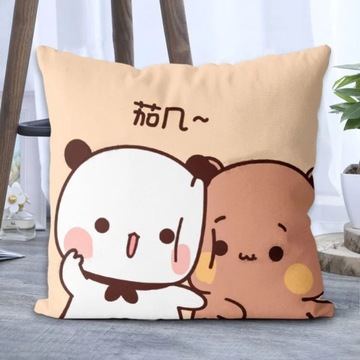Panda Bubu And Dudu Printing Throw Pillow Cartoon Square Pillow Kawaii