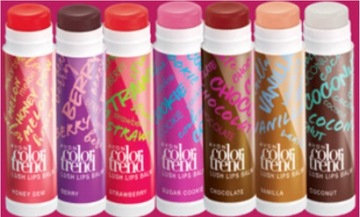 AVON COLOR TREND BALSAM UST ZESTAW 5 SZT MIX RÓŻNE SMAKI OCHRONA UV SPF 15