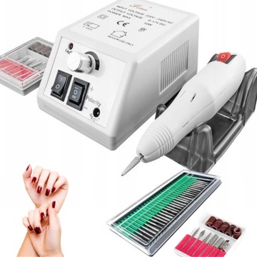 FREZARKA PAZNOKCI MANICURE PEDICURE + FREZY MOCNA