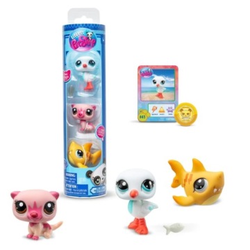LITTLEST PET SHOP TUBA ZESTAW 3 FIGUREK WYDRA MEWA REKIN 00550 S1