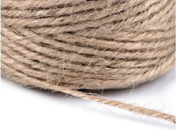 SZNUREK JUTOWY Pakowy NATURALNY Ozdobny 2mm 200m