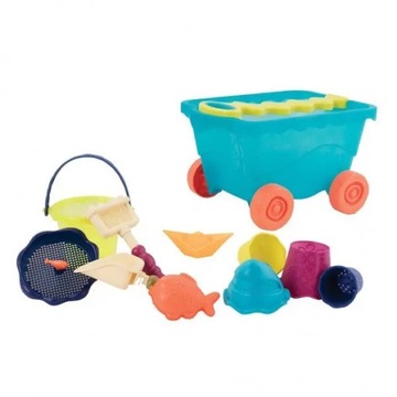 Wózek-wagonik z akcesoriami do piasku B.Toys