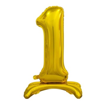 BALON FOLIOWY STOJĄCY CYFRA ZŁOTA '1'-74 CM