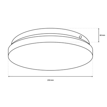 Plafon LED Panel Natynkowy Okrągły Lampa Sufitowa Oprawa 12W 25cm IP44