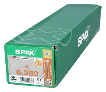 Wkręty konstrukcyjne SPAX 8x380 ciesielskie 10szt