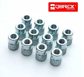 WKŁADKI, INSERTY GWINTOWANE M8 12SZT. DO SKRZYŃ QBRICK SYTEM 2.0 #
