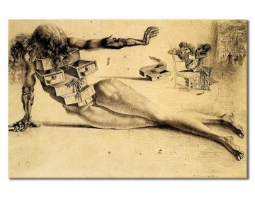 obraz SALVADOR DALI Miasto szuflad reprodukcja