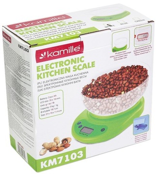 Электронные кухонные весы синего цвета Kamille