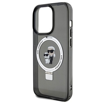 Чехол Karl Lagerfeld для iPhone 14 Pro Max, черный чехол с подставкой Ring Stand Mag