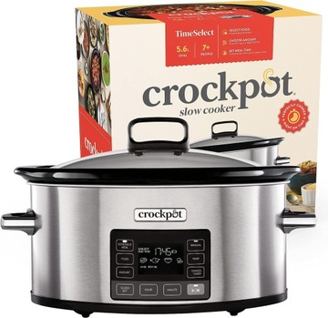 CrockPot Wolnowar 5,6l timer slowcooker timeselect