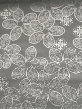 Клеенка Скатерть ЦВЕТЫ СЕРЫЙ СЕРЕБРЯНЫЙ СТОЛ 3D УЗОР УКРАШЕНИЕ СТОЛА