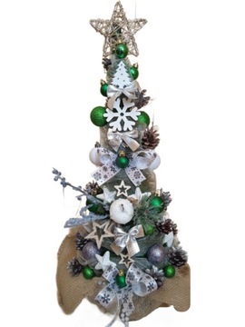 Конус, украшенный в горшке со светодиодным украшением 60 см