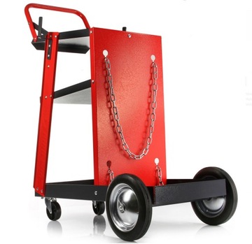 СВАРОЧНАЯ ТЕЛЕЖКА ДЛЯ СВАРОЧНЫХ МАШИН С ПОЛКОЙ И МЕСТОМ ДЛЯ ЦИЛИНДРА, 3 ПОЛКИ