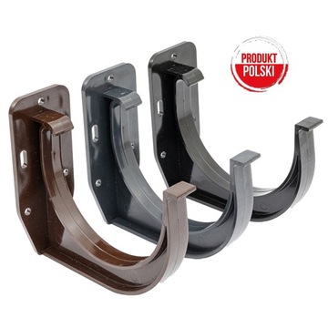 BRYZA Крючок для водосточного желоба из ПВХ, полка/фасад Ø 75 мм, Коричневый RAL 8017