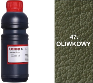 KHAKI OLIWKOWY 47 OLIWKOWA FARBA RENOSKÓR 200 ml WILBRA DO SKÓRY LAKIER EKO