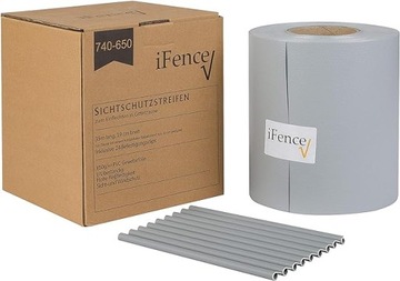 Taśma osłona na ogrodzenie IFence Paski maskujące Szary 35m/19cm