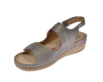 САНДАЛИИ ЖЕНСКИЕ ДЛЯ БОЛЬНЫХ ПЯТОК ВСТАВКИ ОТ ПЯТОЧНОЙ Шпоры 3015 ГР размер 39