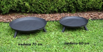 PALENISKO OGRODOWE STALOWE GRUBE NA OGNISKO KOCIOŁEK 60CM GRUBOŚĆ AŻ 2 MM!