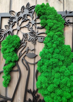 Украшение ЖЕНЩИНА с мхом и мхом XL живая настенная живопись мхом и мхом