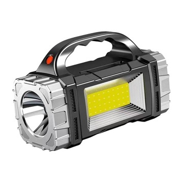 Solar Xpe LED Flashlight Work Light Thumb Flashlight Hand Held Silver
