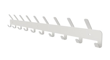 WIESZAK ŚCIENNY NA UBRANIA BIAŁY 60 CM METAL 19H