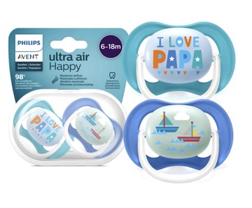 AVENT ZESTAW 2 SMOCZKI ULTRA AIR ODDYCHAJĄCE ORTO 6-18M + ETUI DO MIKROFALI