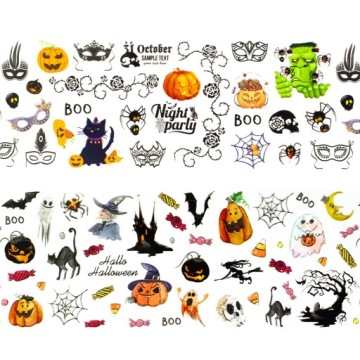 10 НАБОР ТРАНСФЕРНОЙ ФОЛЬГИ «Призраки Хэллоуина» БУ!