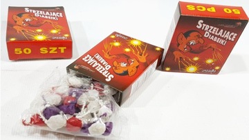 Strzelające DIABEŁKI, DUSZKI Duże,Kulki,Trzask,Huk