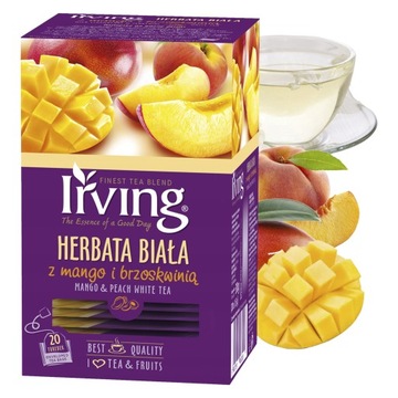 IRVING herbata biała BRZOSKWINIA MANGO white tea 20 TOREBEK