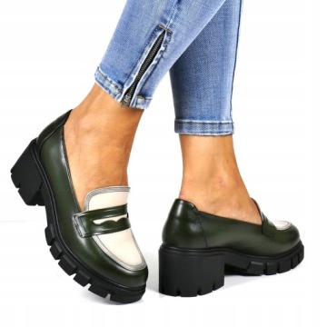 Обувь женская платформа Loafers Platform Толсты