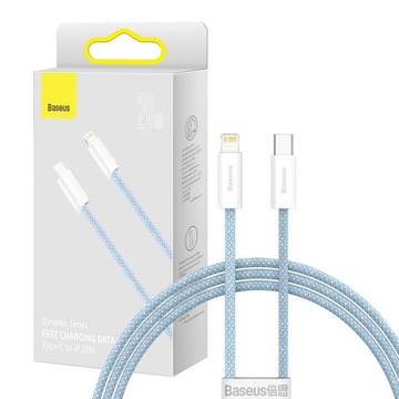 BASEUS SZYBKI KABEL DO IPHONE PRZEWÓD USB TYPU C DO LIGHTNING QC 20W 1M
