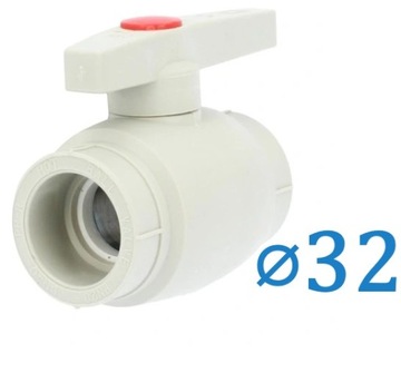 Zawór kulowy PP fi 32 zgrzewany polipropylenowy