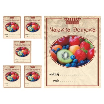 Naklejki Etykiety na Nalewki małe 7cm wzór 133