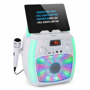 StarMaker Plus Karaoke System Bluetooth USB CD LED głośnik przenośny #2765