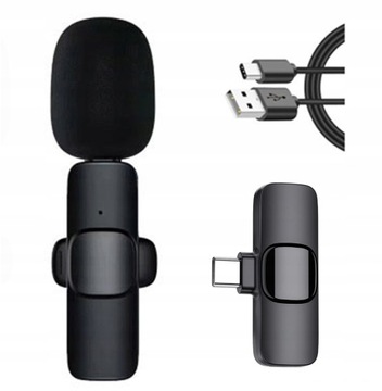 BEZPRZEWODOWY MIKROFON KRAWATOWY USB-C Dla Android