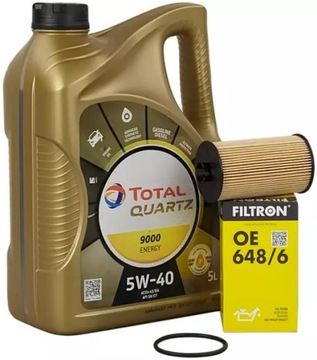TOTAL ENERGY 9000 5W40 5L+FILTR OLEJU OE648/6