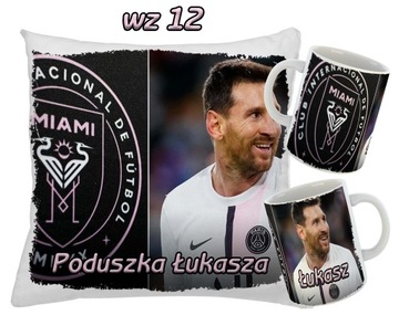 КРУЖКА и ПОДУШКА с принтом LEO MESSI + имя фаната