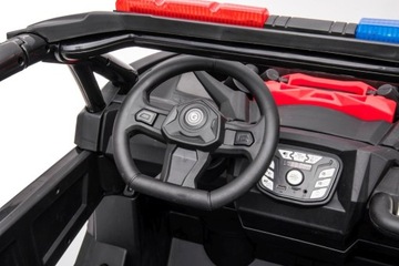 Багги с аккумулятором Полицейская машина 4x4 24В до 60кг 8км/ч MP3 LED EVA Пульт дистанционного управления