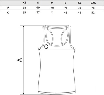 Женская футболка MALFINI RACER 167 SPORTS TOP BOXER С РЕМНЯМИ M