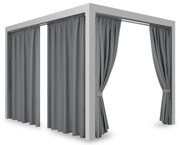 Дополнительный ободок для САДОВЫХ ШТОР, серая лента