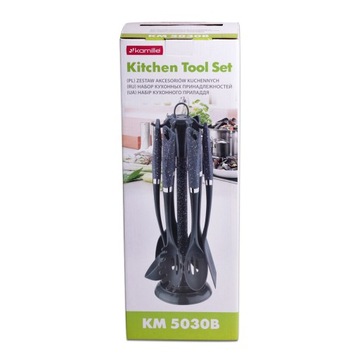 СТОЛОВЫЕ ПРИБОРЫ КУХОННЫЕ Посуда на подставке 7 шт. КАМИЛЛА