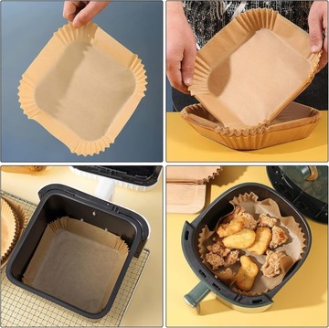 Бумажная вставка для не -фат -фритюрного воздушного фритюра 100 шт.