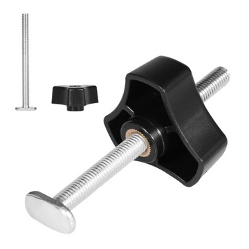 Набор быстродействующих металлических струбцин для деревообрабатывающего инструмента с Т-образным пазом.