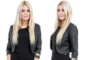 MODNE BOLERKO MARYNARKA ŻAKIET SKÓRZANY Rozm.50