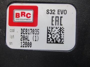 УСТАНОВКА ПОСЛЕДОВАТЕЛЬНОСТИ ДЛЯ СЖИЖЕННОГО ГАЗА BRC S32 EVO DE817035 20A