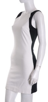 MANGO dopasowana czarno-biała sukienka XS